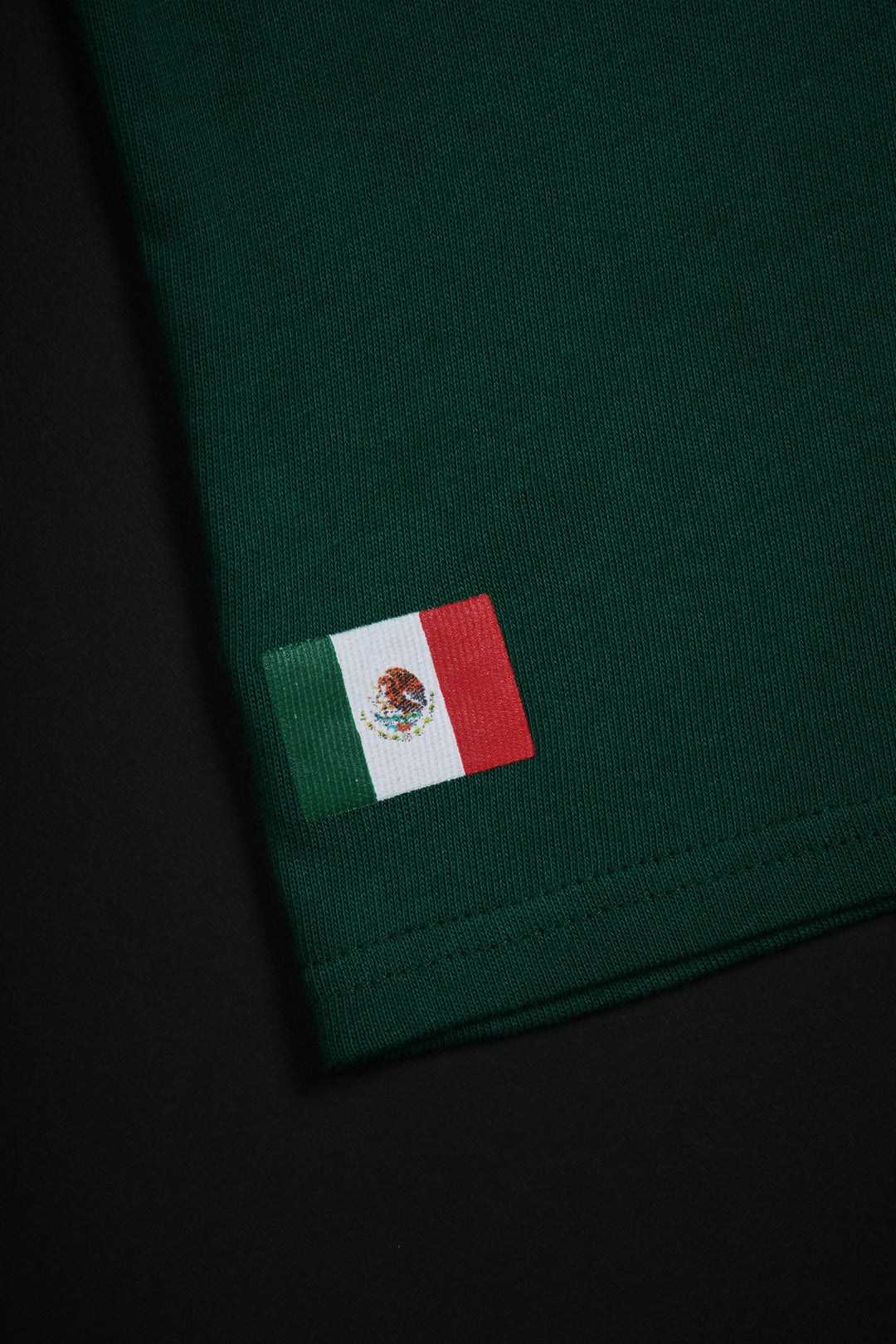 La Jefa Baby Tee in Deep Green/Radiant Red/White