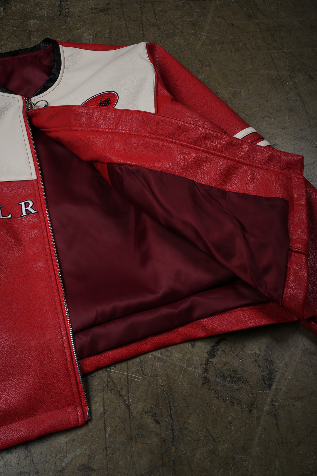 Civil Racing Biker Jacket in Red