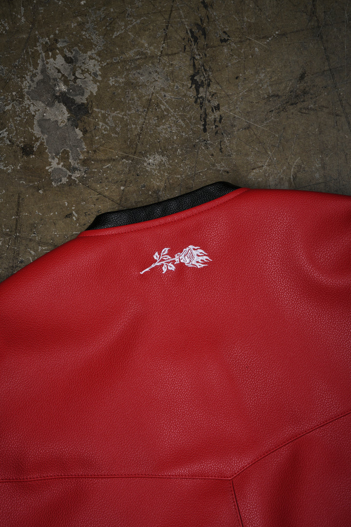 Civil Racing Biker Jacket in Red
