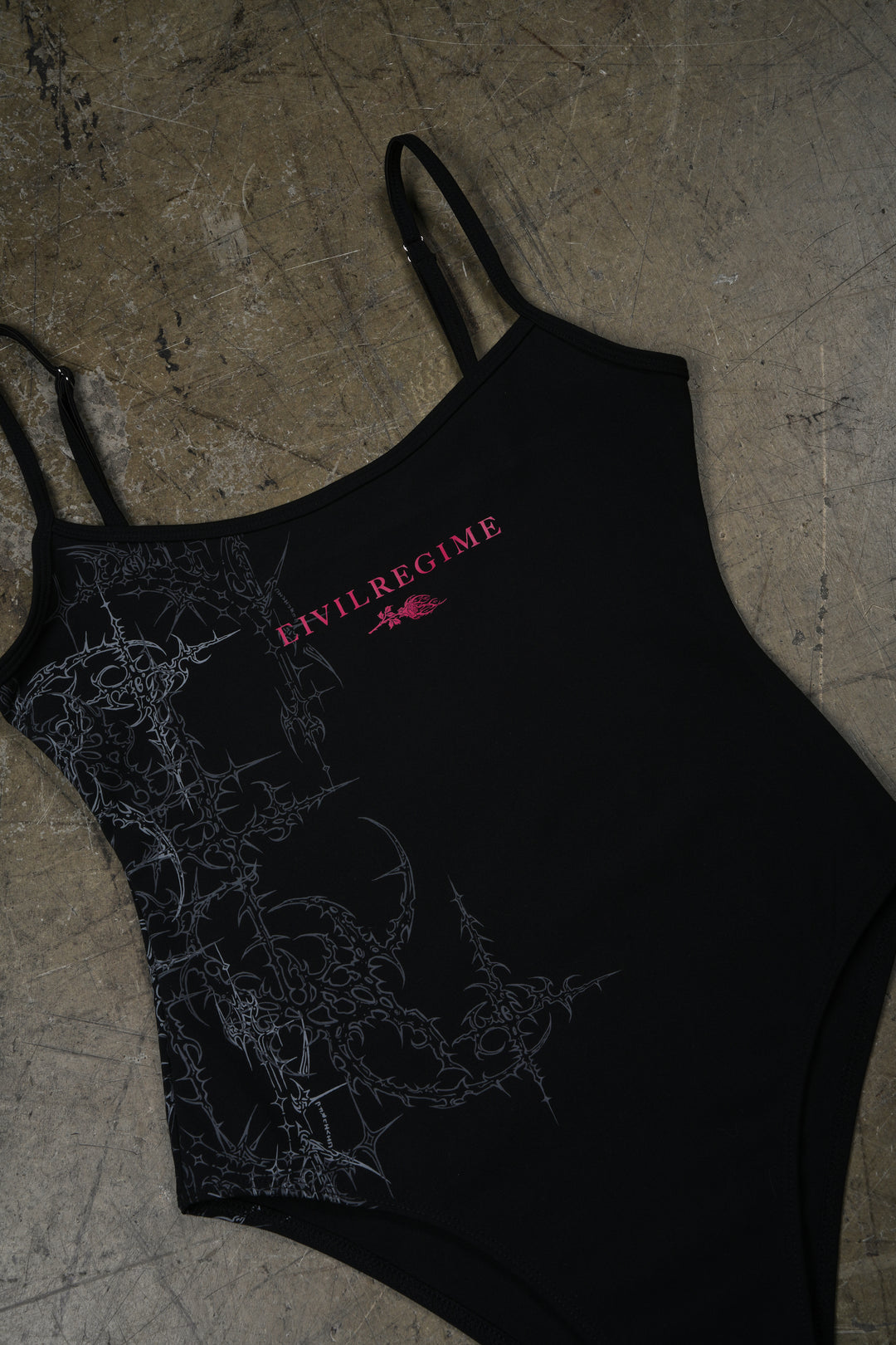 Harmful Bodysuit Tank in Black