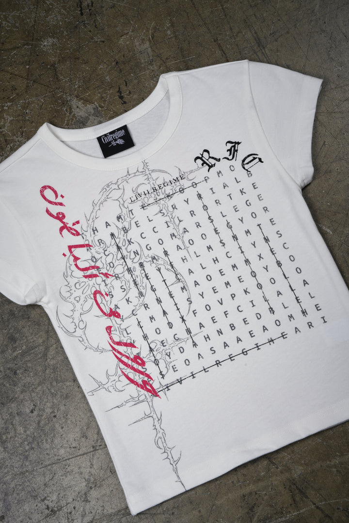 Stamped Baby Tee in Butter