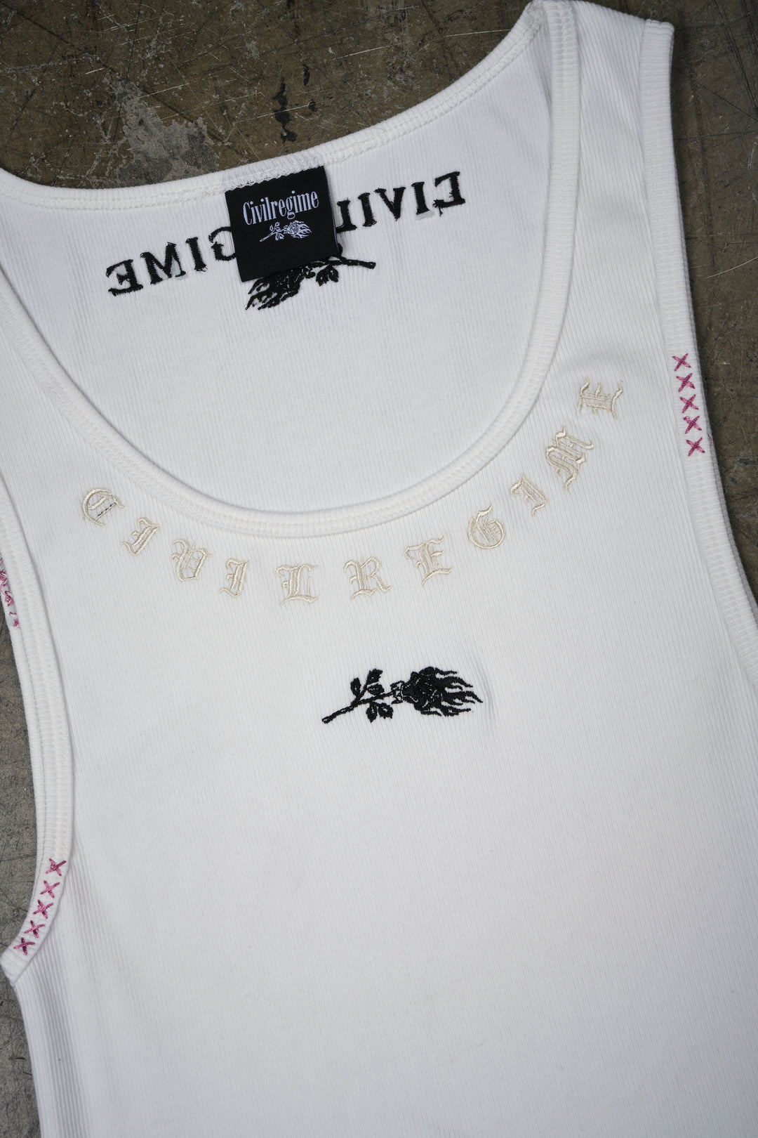 Civil Dispute Tank Top in White