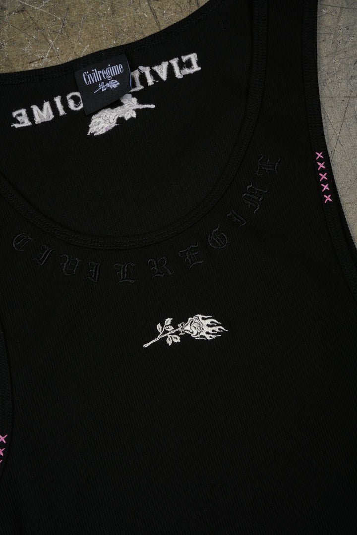 Civil Dispute Tank Top in Black