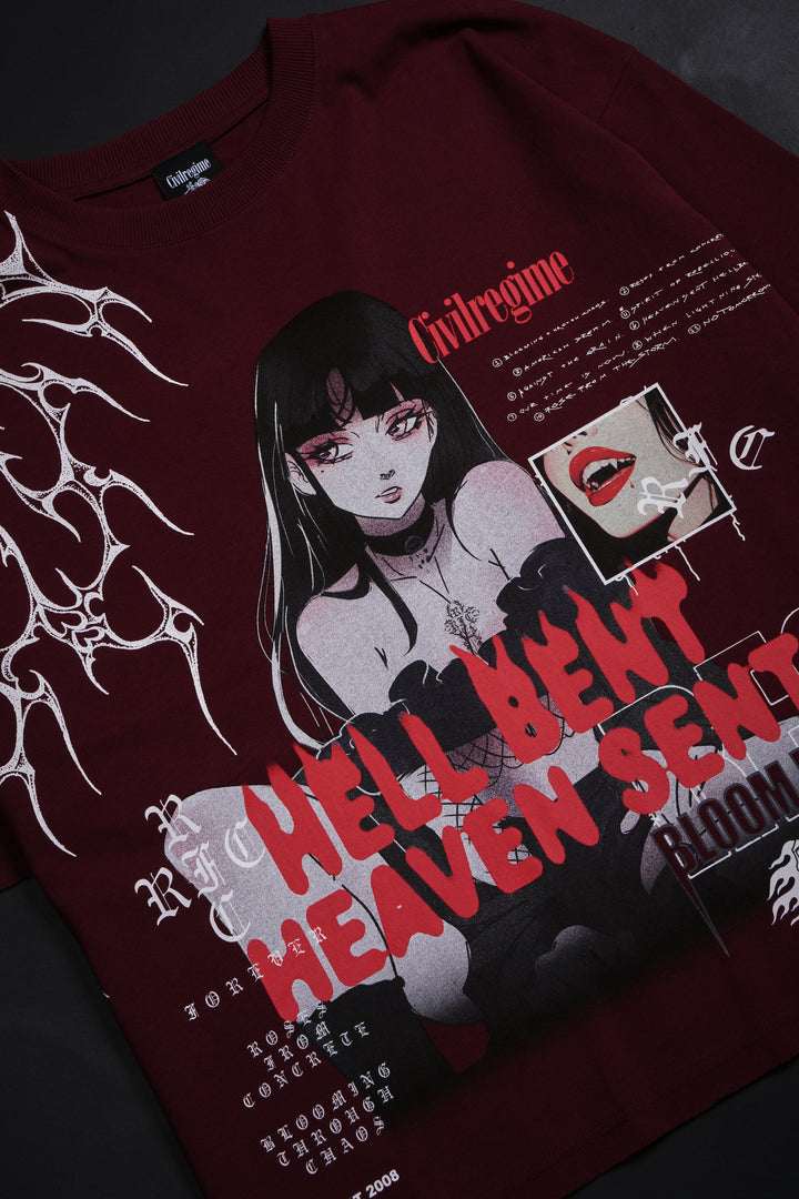 Bloom Bankai Temptress Dungeon Tee in Oxblood