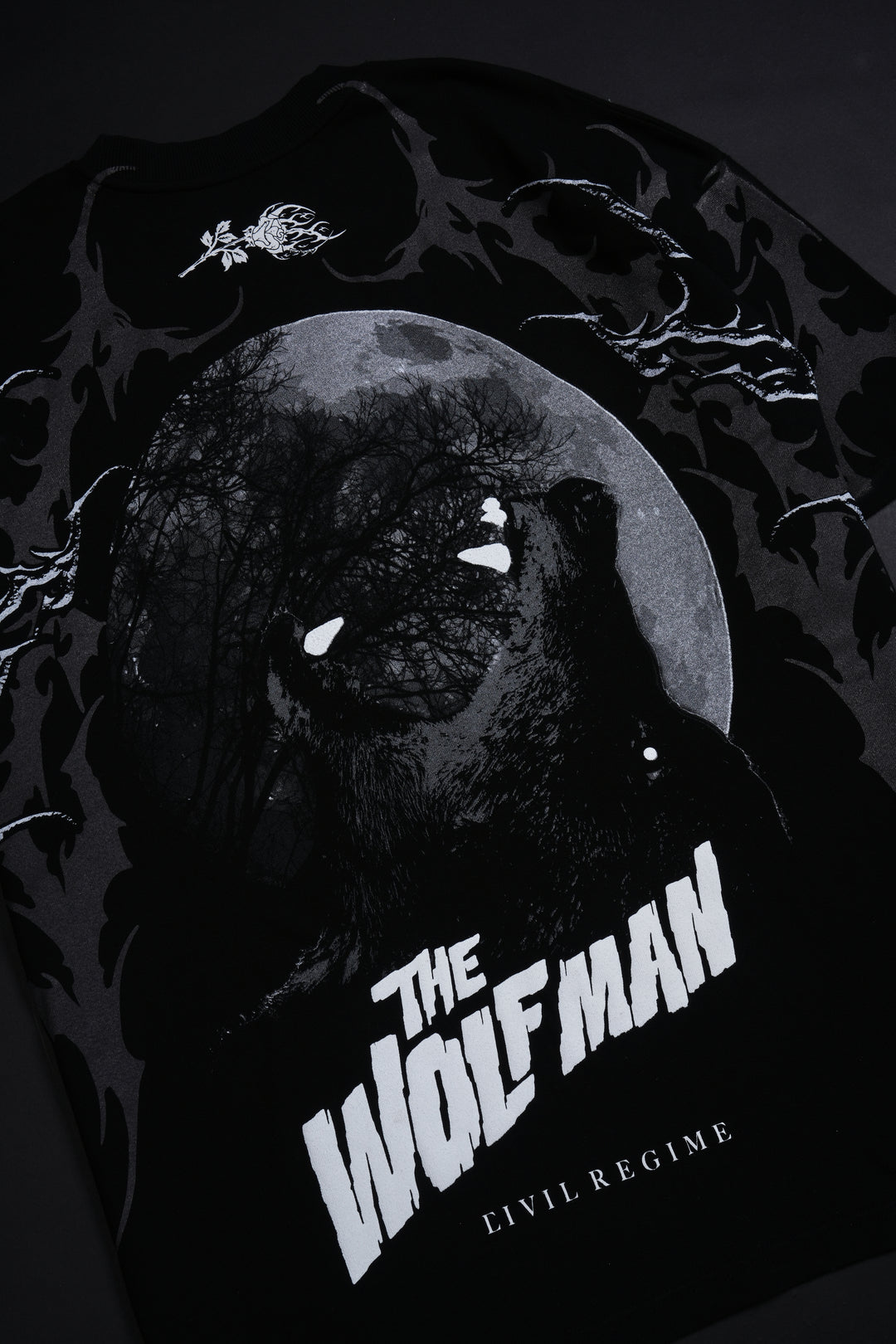 Wolfman American Classic Oversized Tee in Black
