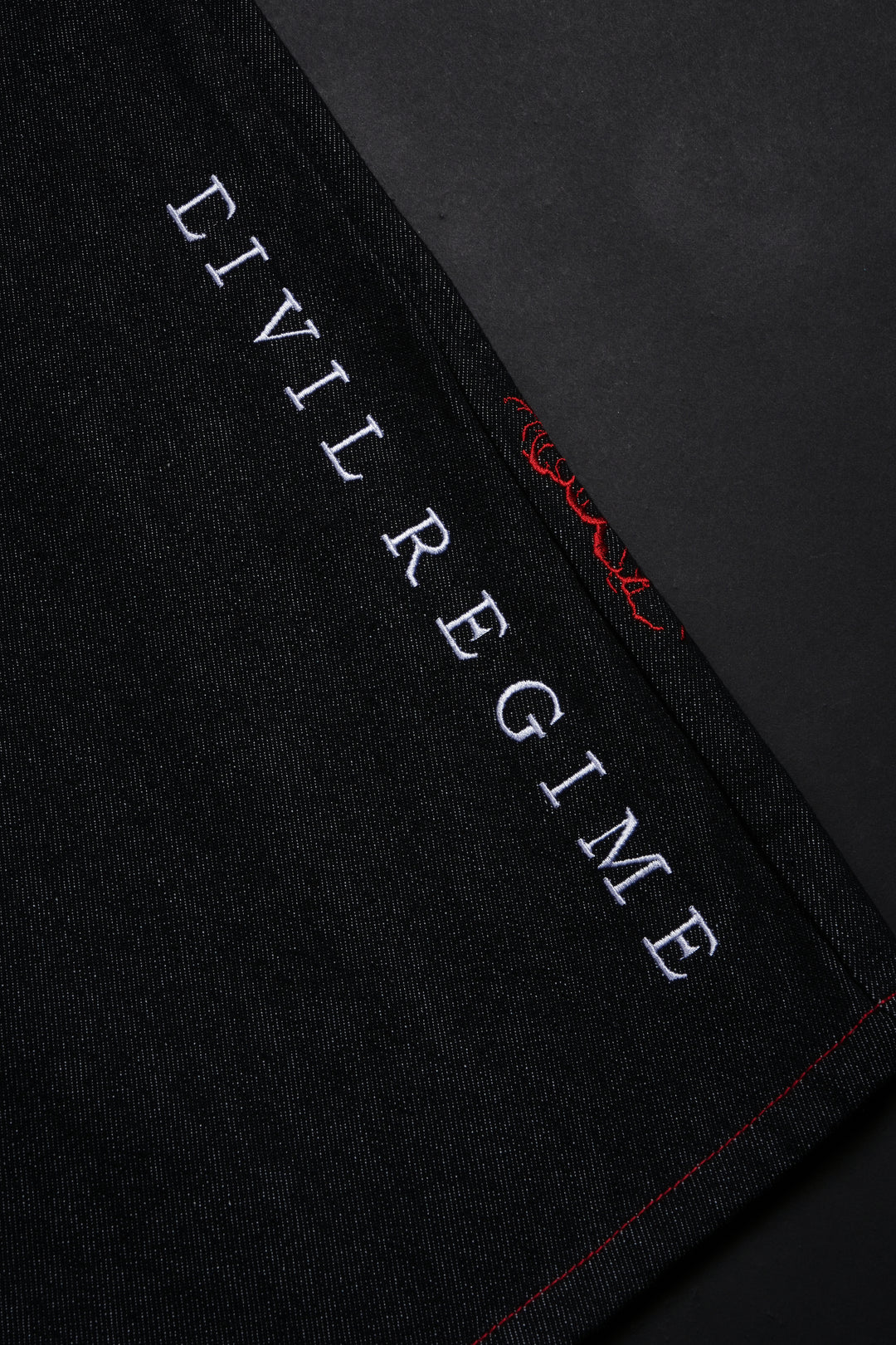 Flames And Agony Raw Denim Jeans in Black