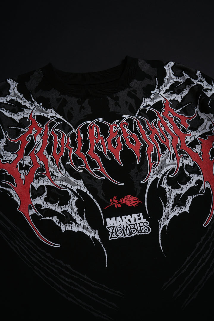 Wolverine Zombie "Side By Side" 199X Oversized Tee in Black