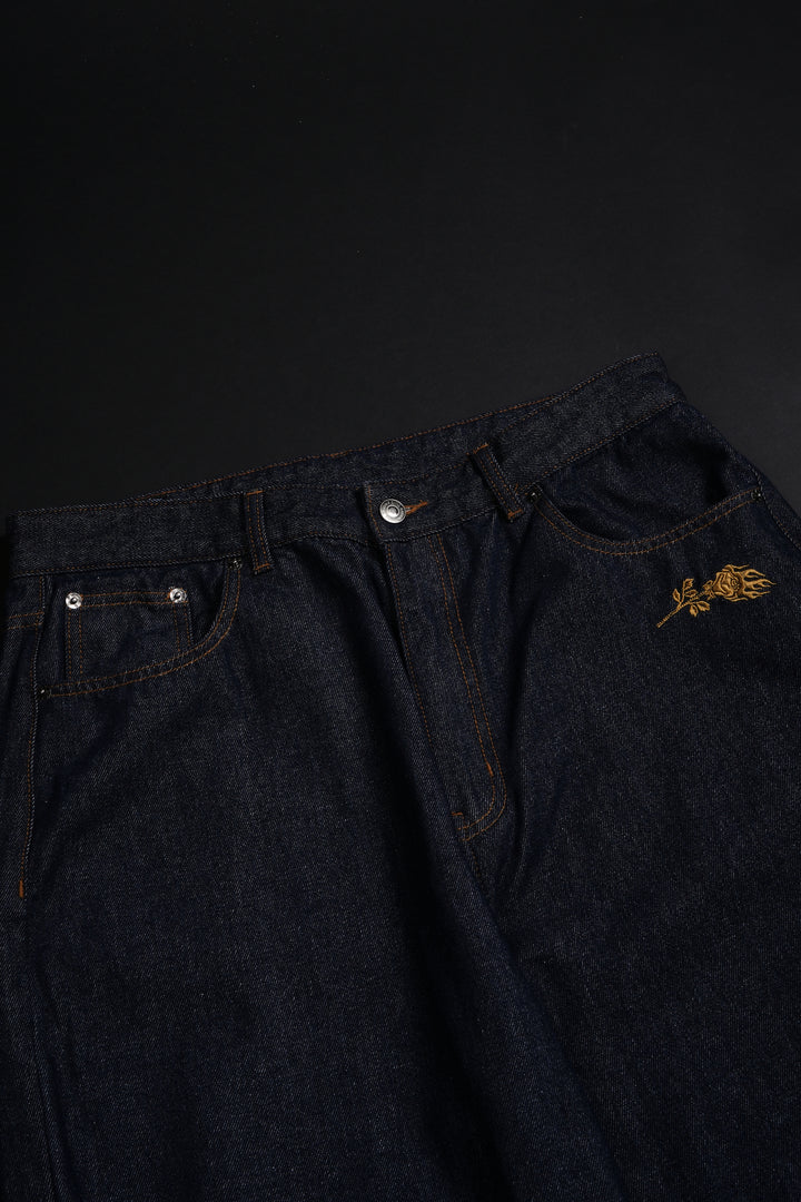 Bonsai Garden Raw Denim Jeans in Blue