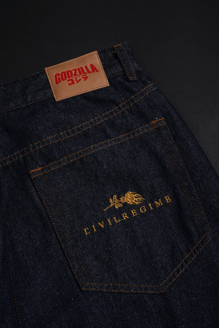 Bonsai Garden Raw Denim Jeans in Blue
