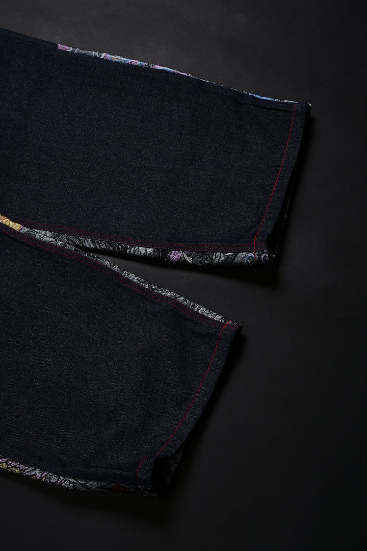 Deep Blue Attack Raw Denim Jeans in Blue