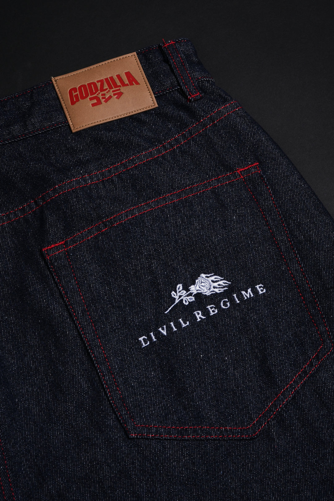 Deep Blue Attack Raw Denim Jeans in Blue
