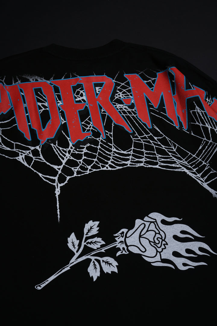 Zombie Spiderman American Classic Oversized Tee in Black