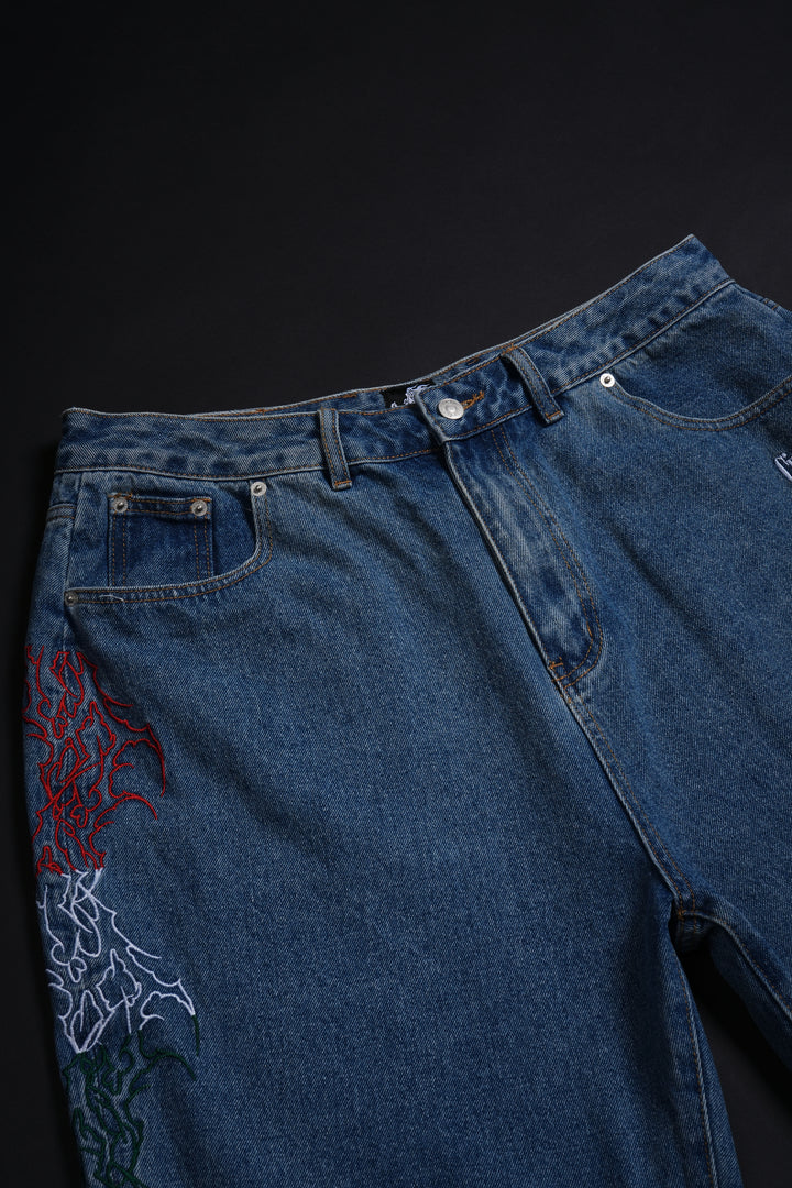 Fuego Regime Jorts in Vintage Wash