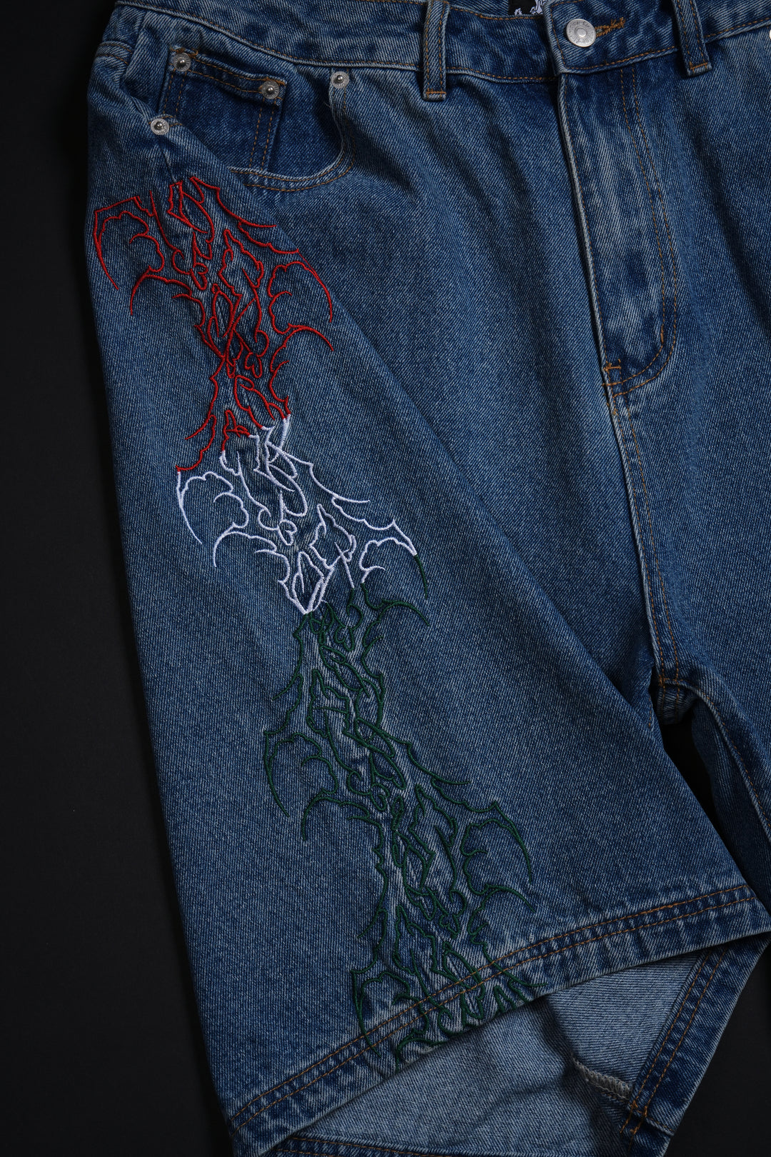 Fuego Regime Jorts in Vintage Wash