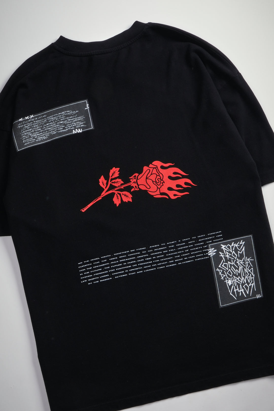 Welcome To Our Fire American Classic Oversized Tee in Black