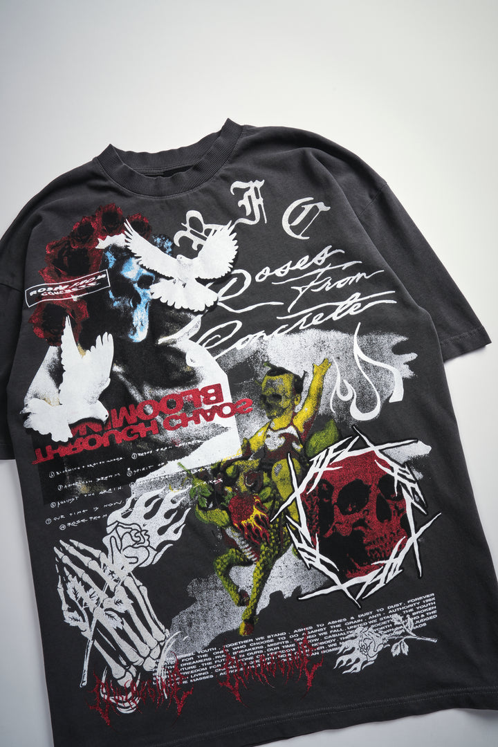 Bloom American Classic Oversized Tee in Vintage Ashes