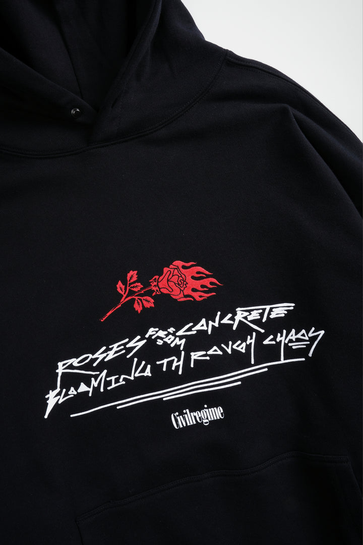 Bloom Snap Hoodie in Black