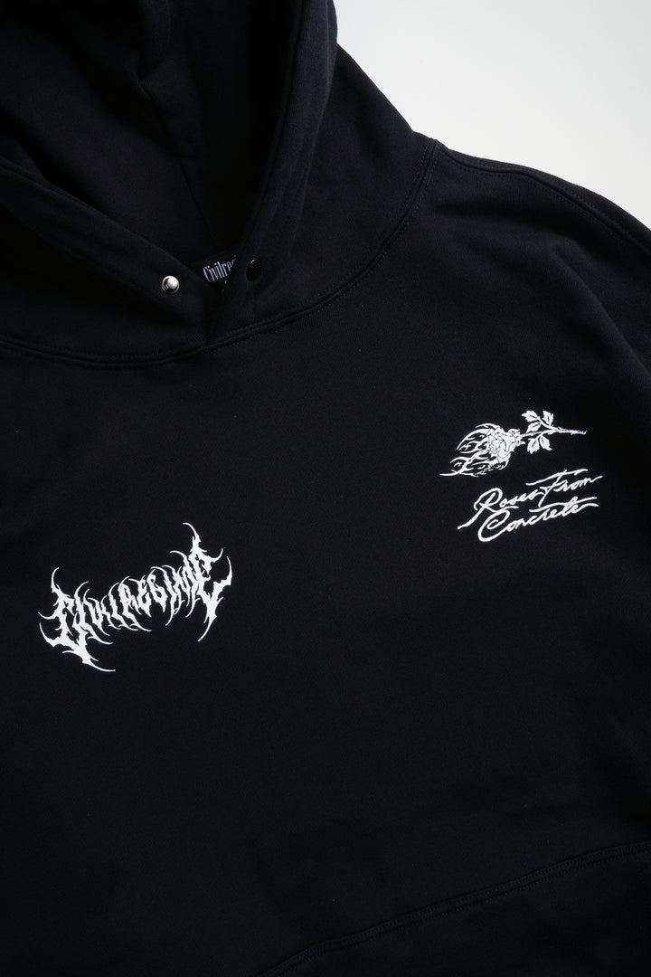 Watch Us Burn Snap Hoodie in Black