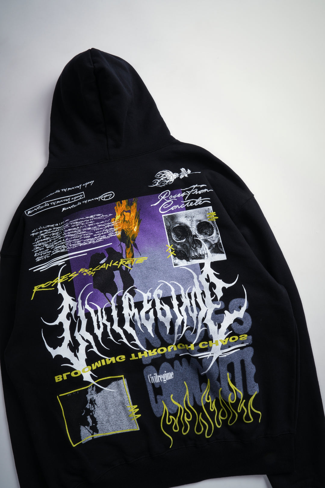 Watch Us Burn Snap Hoodie in Black