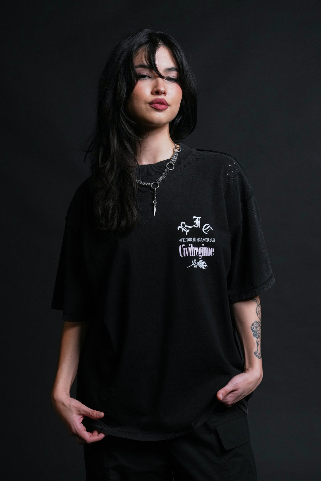 Mask On FMR Tee in Vintage Black
