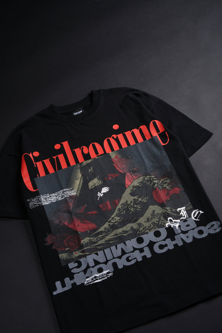 Dead At Sea American Classic Oversized Tee in Black