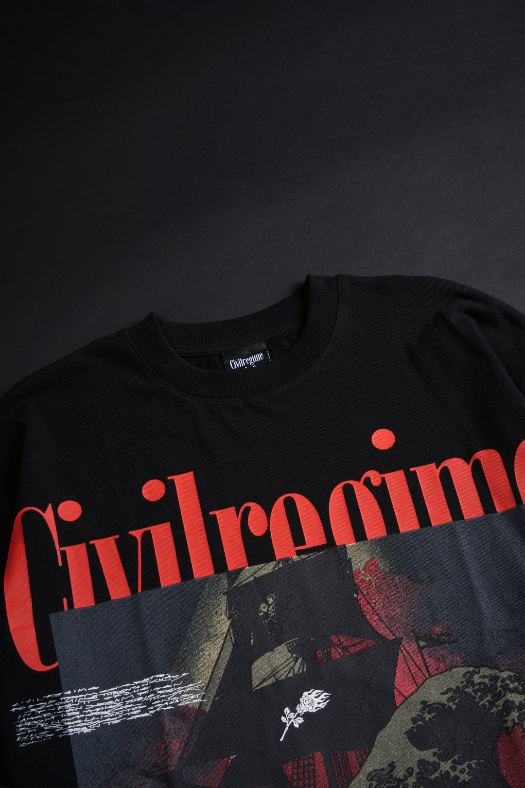 Dead At Sea American Classic Oversized Tee in Black