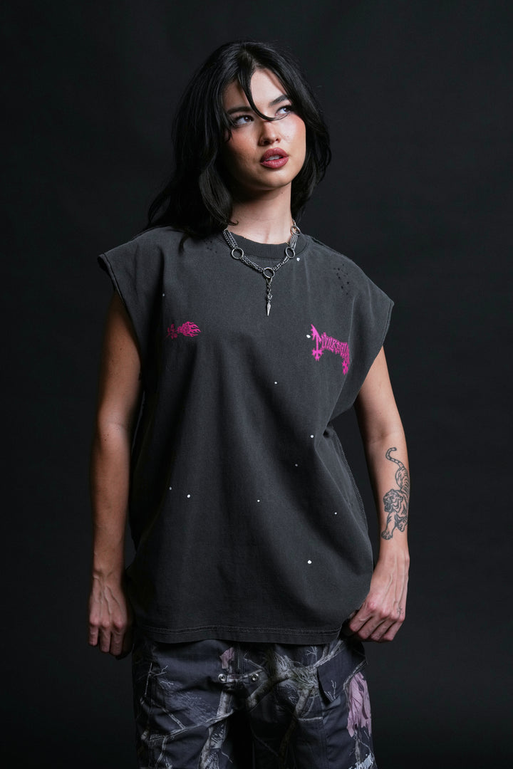 Civil Concrete FMR Muscle Tee in Vintage Ashes