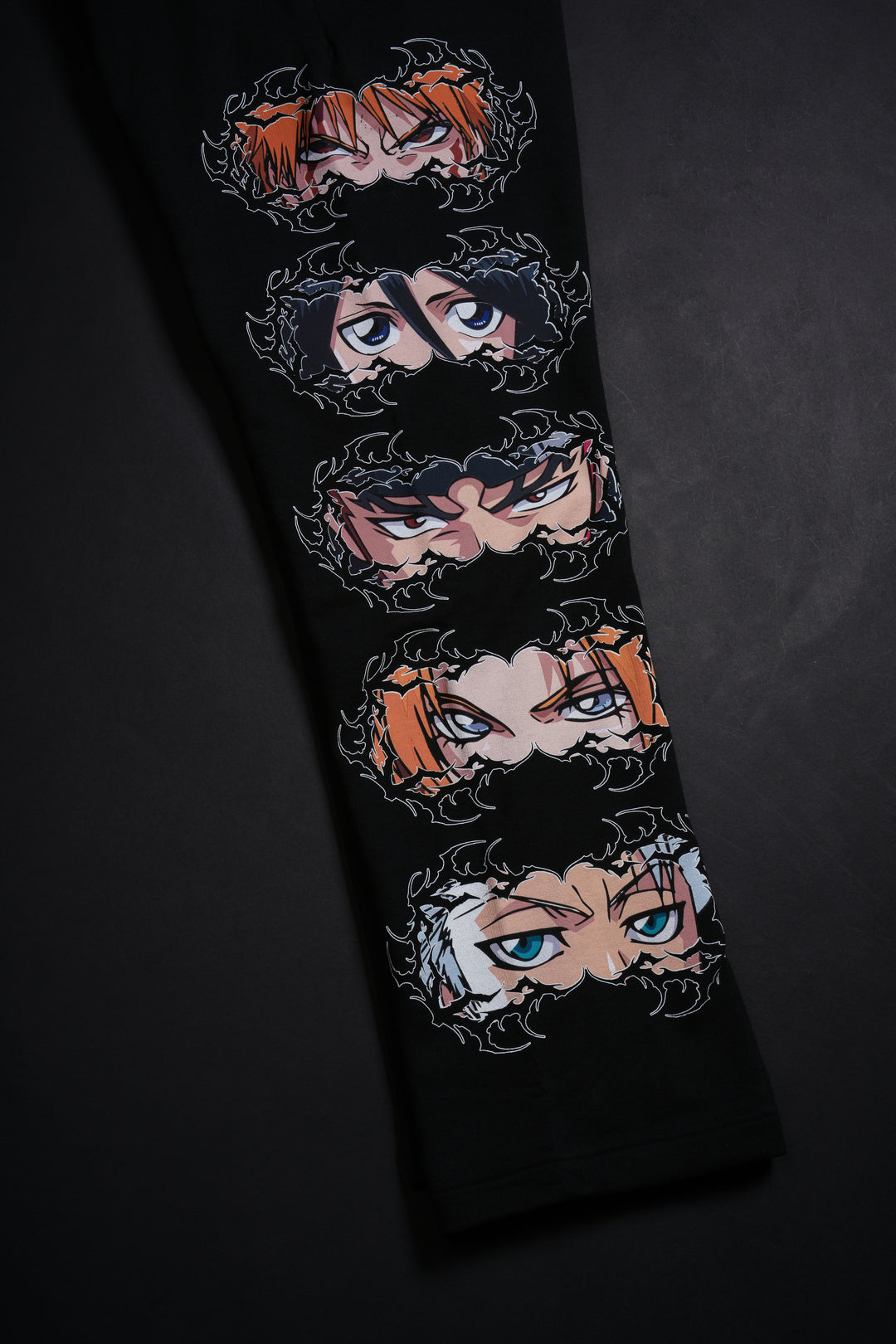 Bleach Wide Leg Pants in Black