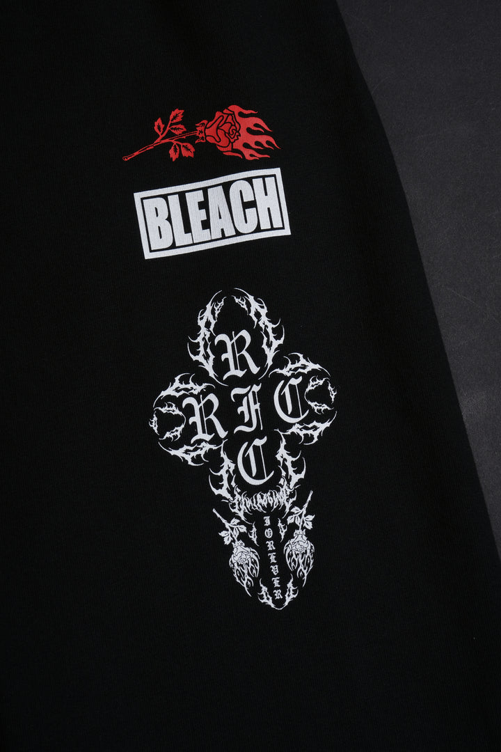 Bleach Wide Leg Pants in Black