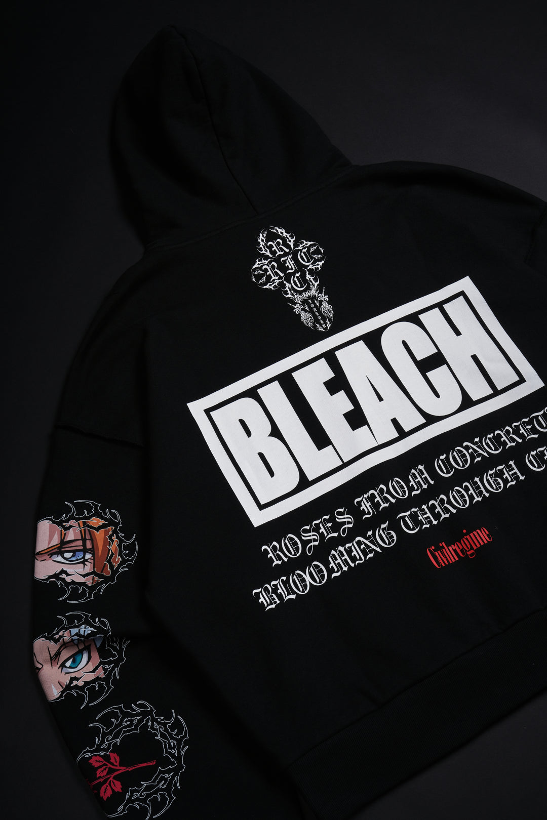 Bleach Civil Zip Up Hoodie in Black