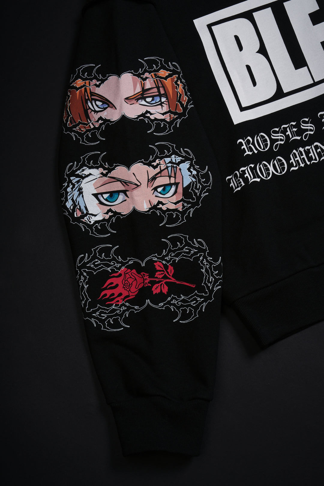 Bleach Civil Zip Up Hoodie in Black