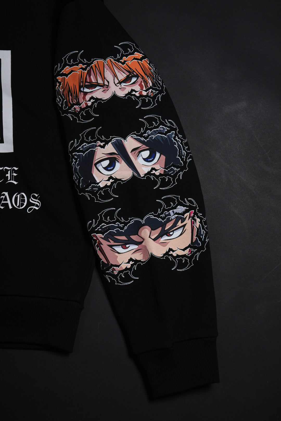 Bleach Civil Zip Up Hoodie in Black