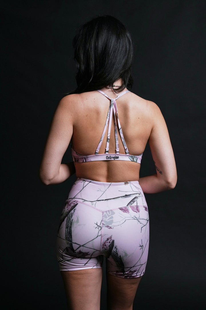 Civil Nahstia Shorts in Baby Pink Bankai Camo