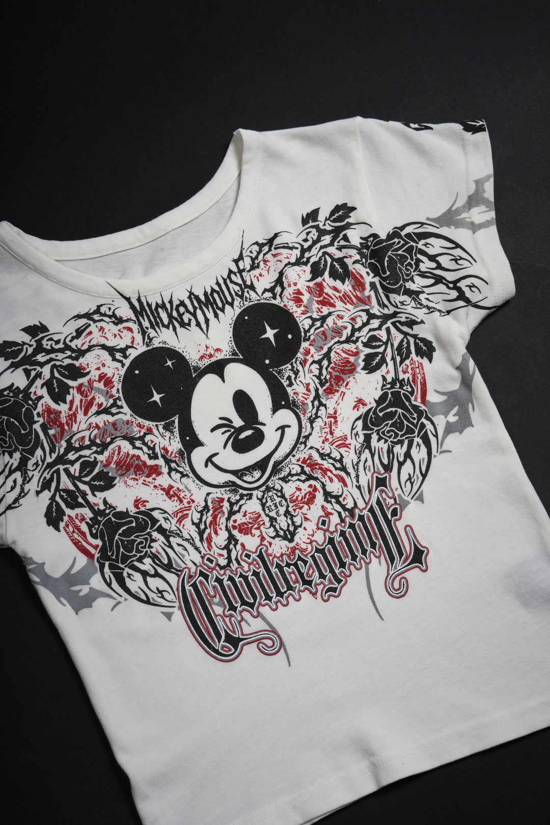 Metal Mickey Baby Tee in Butter