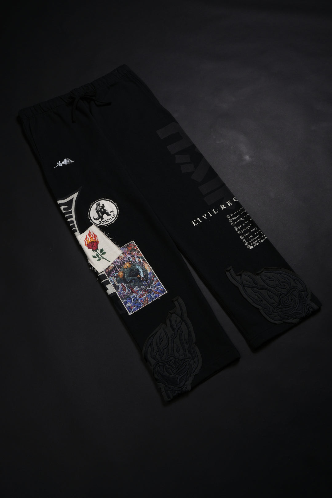 Monsters In Time Eternal Wide Leg Pants in Black