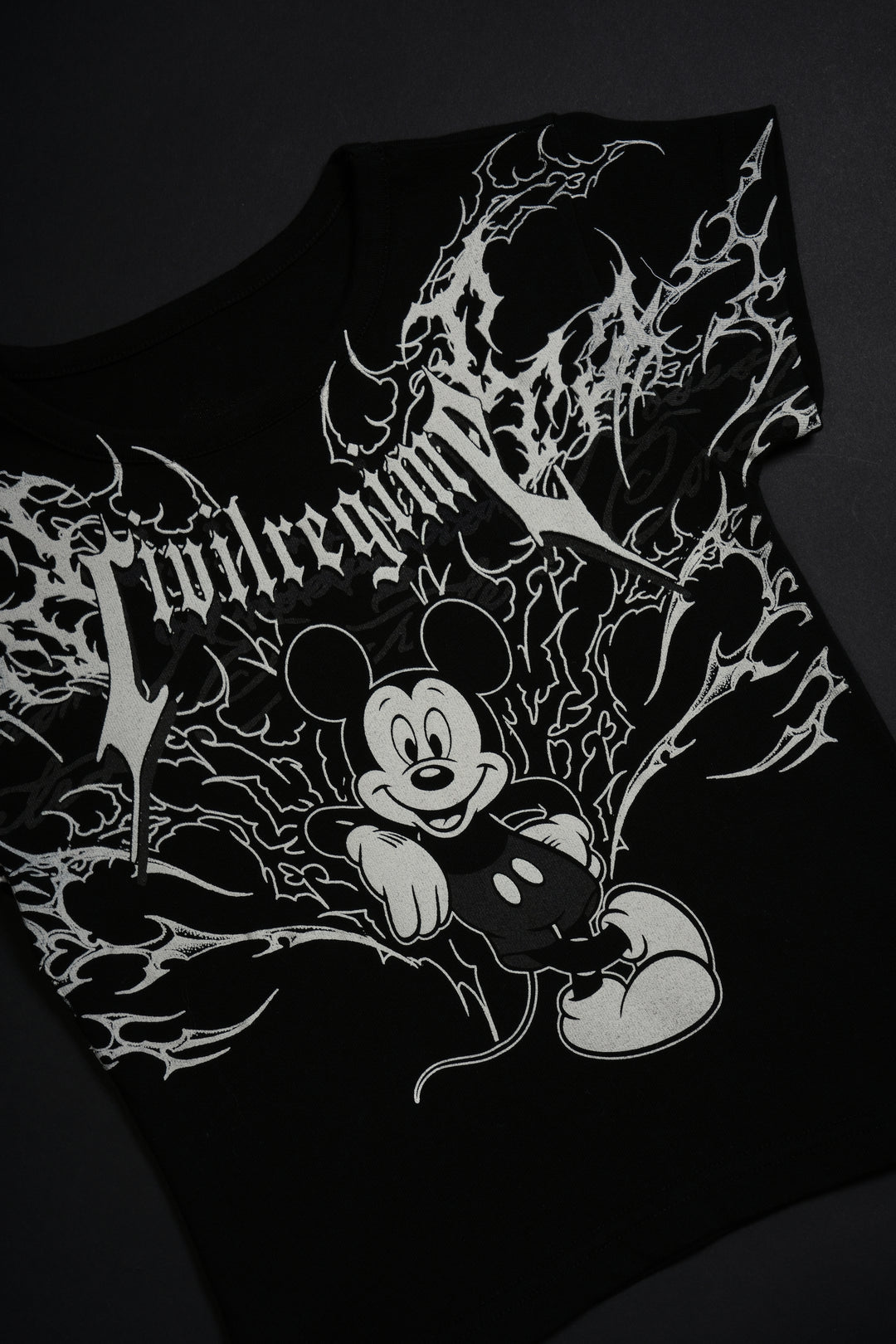 Civil Mickey Baby Tee in Black