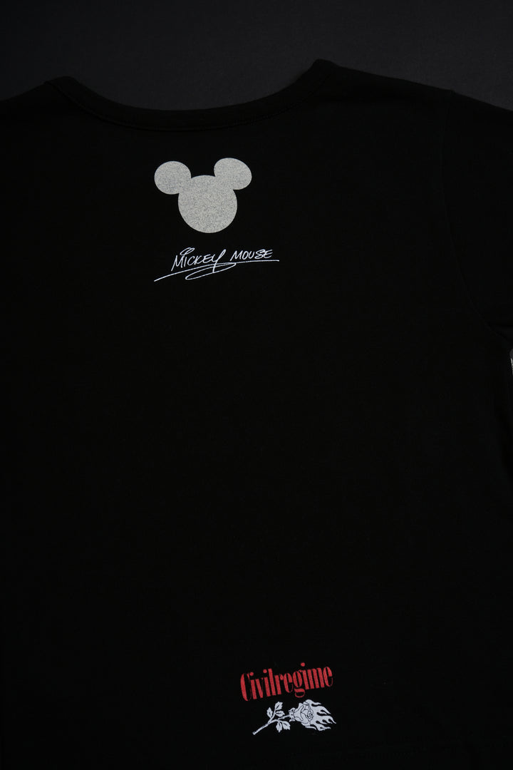Civil Mickey Baby Tee in Black