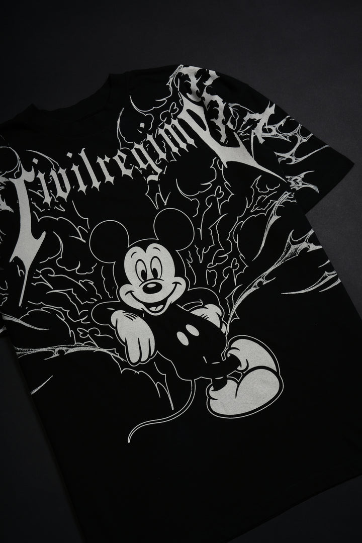 Civil Mickey American Classic Oversized Tee in Black