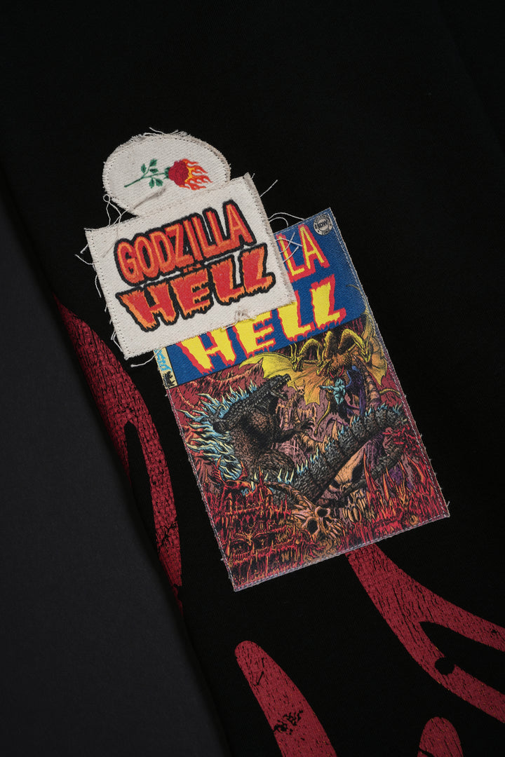 Godzilla Hell Lounger Sweat Pants in Black
