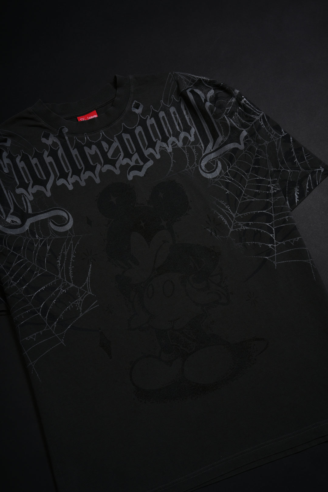 Cobweb Mickey American Classic Oversized Tee in Vintage Ashes