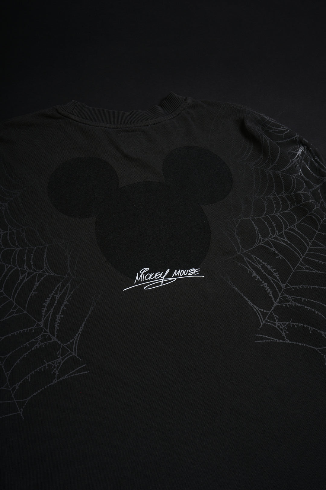 Cobweb Mickey American Classic Oversized Tee in Vintage Ashes