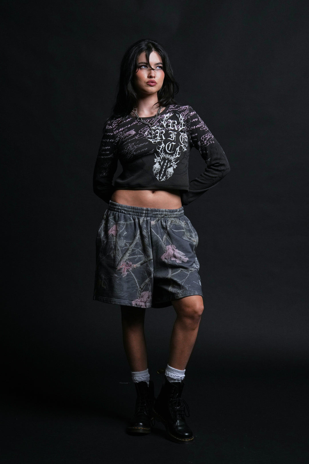 Civil Cross Crop Waffle Thermal in Brown