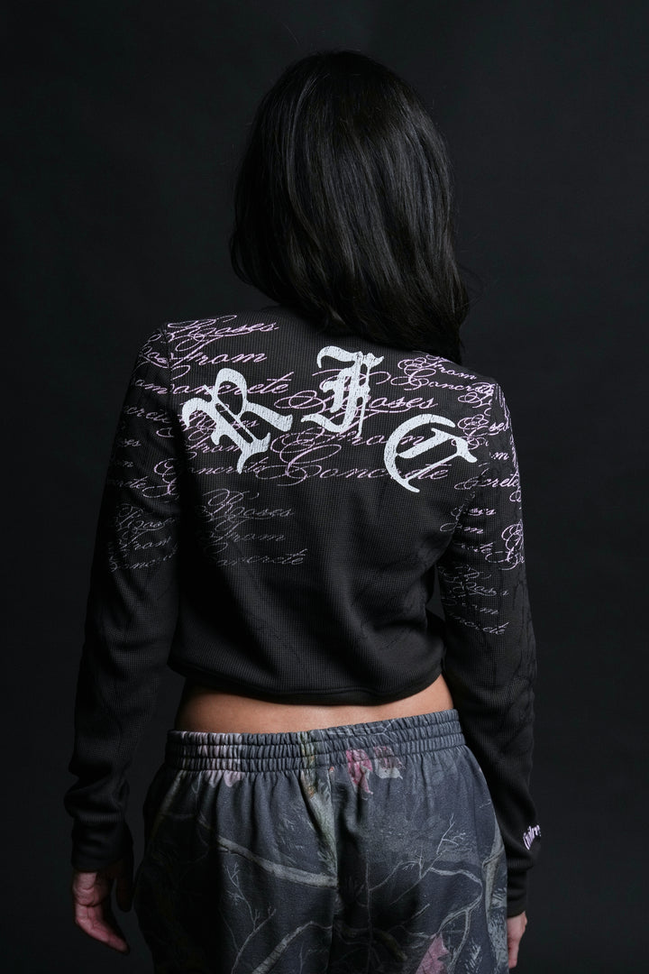 Civil Cross Crop Waffle Thermal in Brown