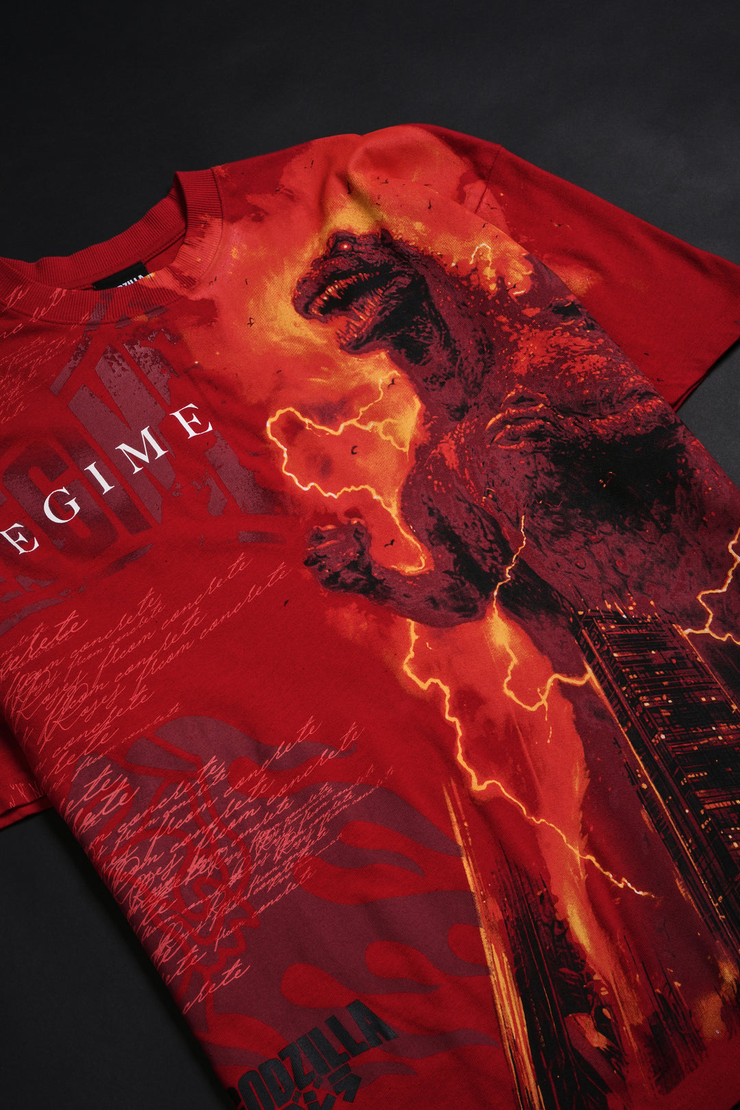 City Rage American Classic Oversized Tee in Radiant Red