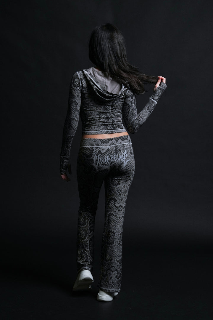 Serpent's Kiss Pookie's Zip Up Hoodie in Tonal Black