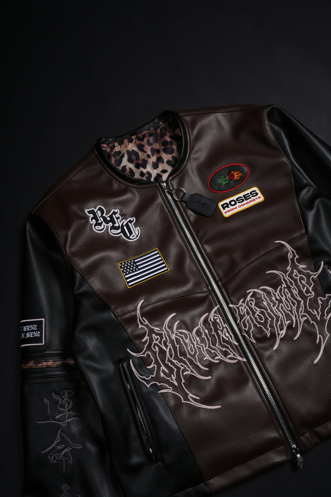 Rider's Rebellion Leather Jacket in Black/Brown