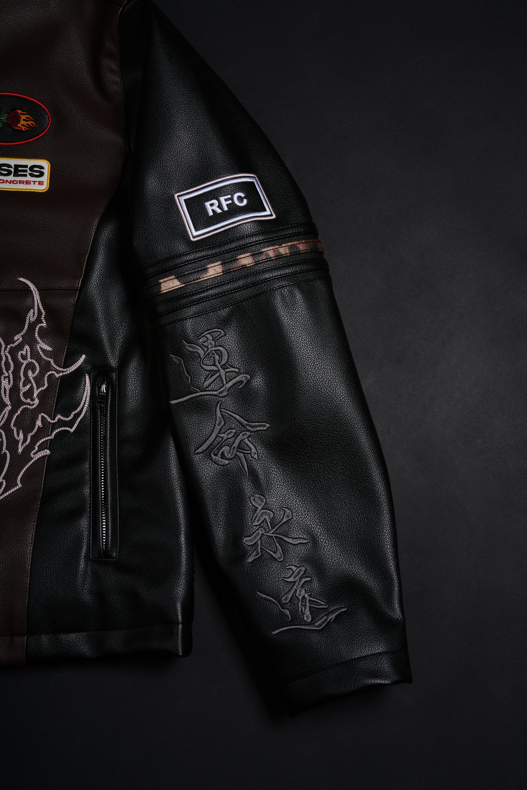 Rider's Rebellion Leather Jacket in Black/Brown
