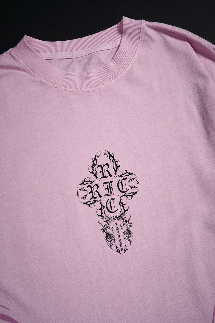 Cross My Heart All Day Tee in Baby Pink