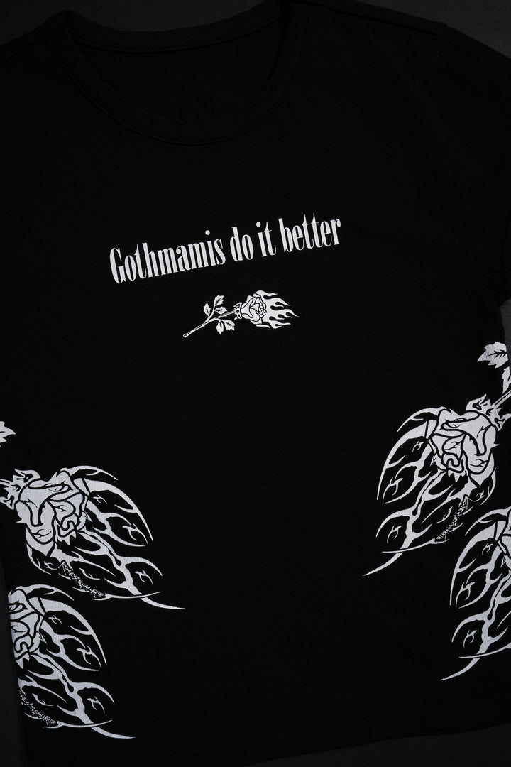 Gothmamis Baby Tee in Black