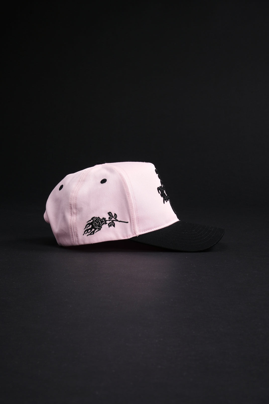 Sacred RFC Snapback Hat in Baby Pink/Black